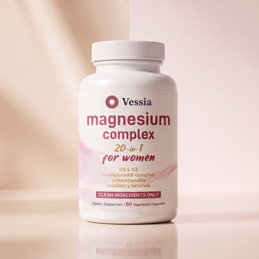 Vessia Magnesium Complex 20-in-1 voor Vrouwen verpakking