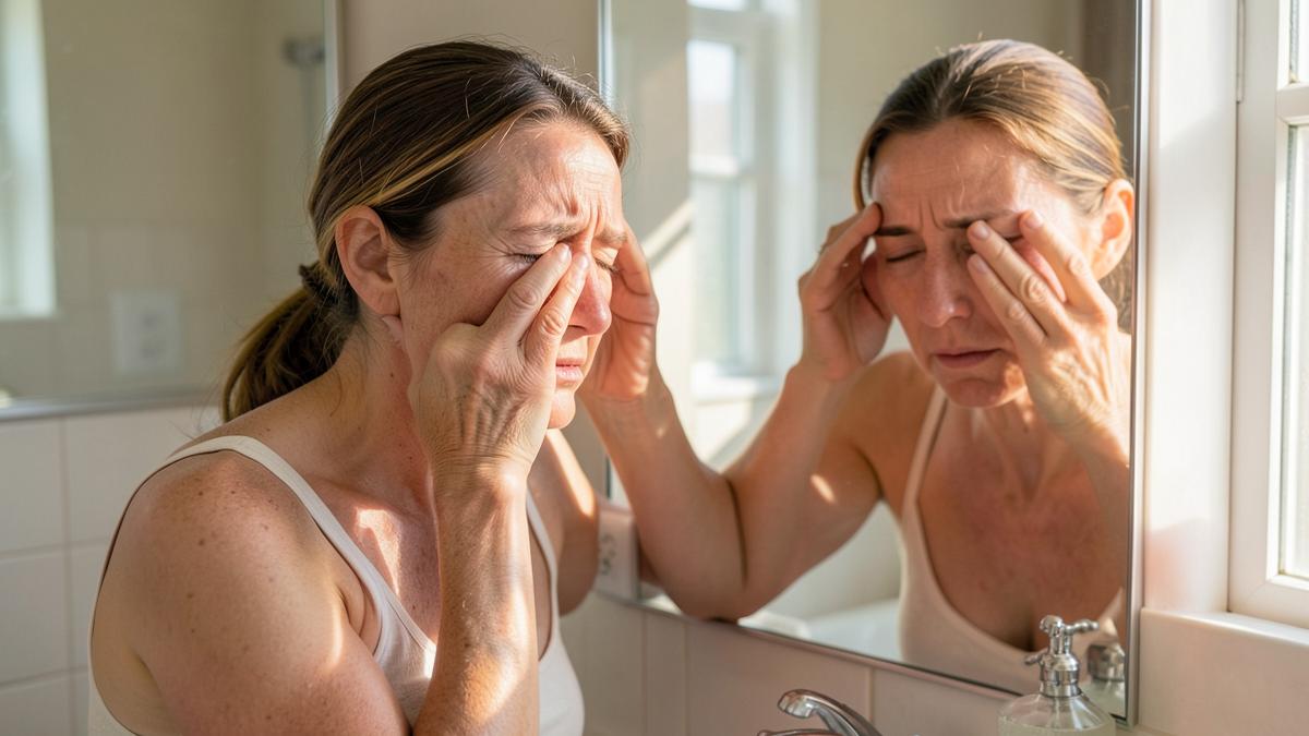 Vrouw met het oog op lichaamswellness en dagelijkse energie