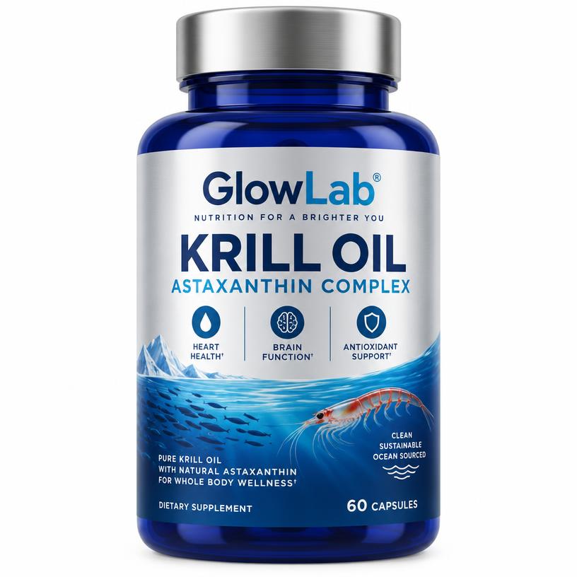 GlowLab Krill Oil Astaxanthine Complexe fles
