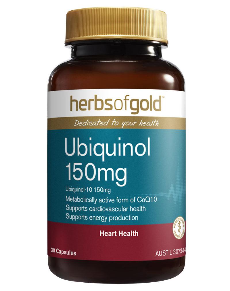 Kruiden van Gold Ubichinol 150 mg capsules fles