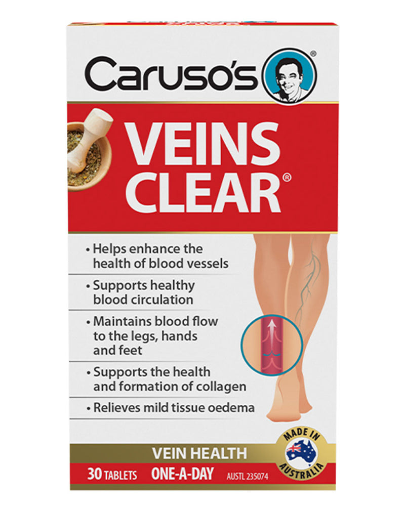 Caruso's Natural Health Veins Heldere tabletten verpakking