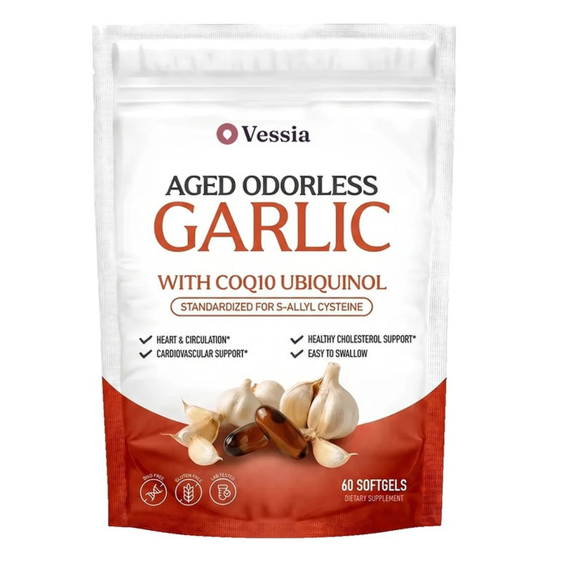 Vessia Aged Odorless Knoflook met CoQ10 Ubichinol zakje
