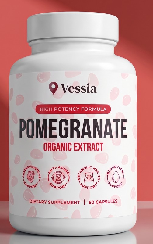 Vessia Granaatappel Extract Capsules 60 capsule fles